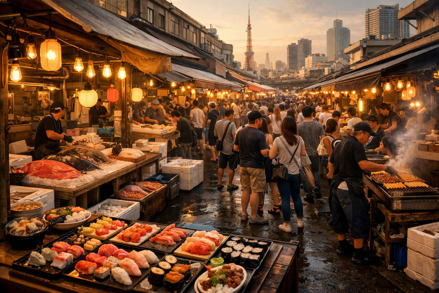 Tsukiji Outer Market Food Walking Tour