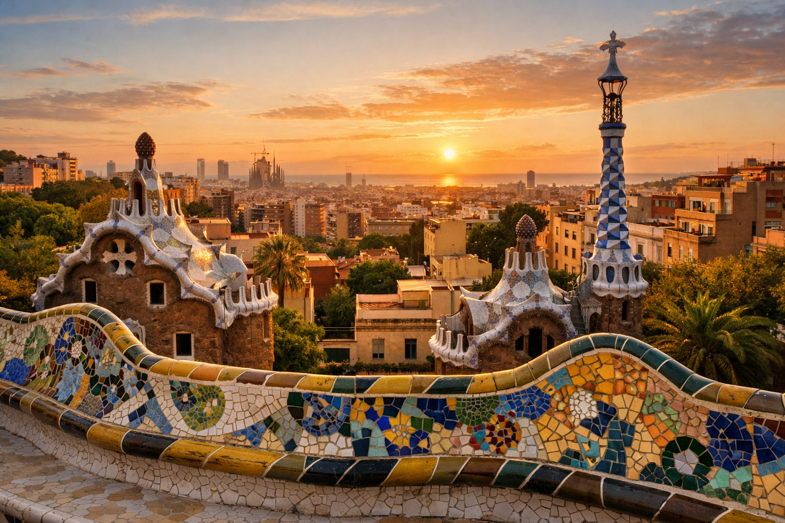 Park Güell & Gaudí Gothic Quarter Walking Tour