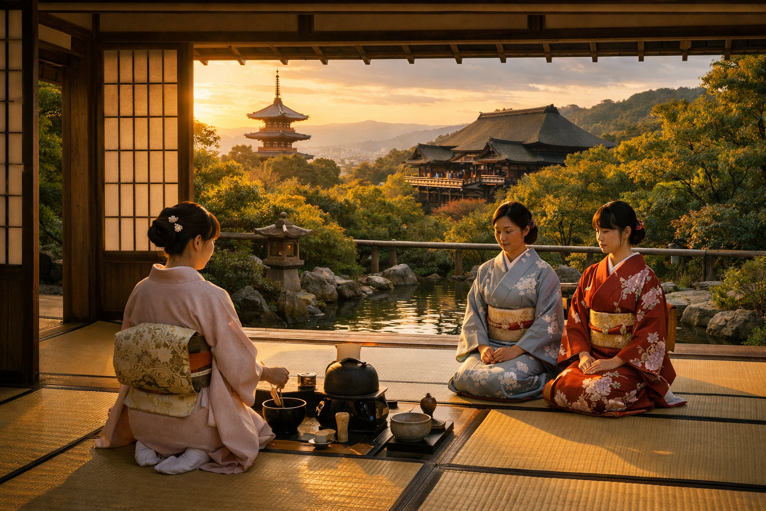 Kyoto Tea Ceremony & Kimono Experience